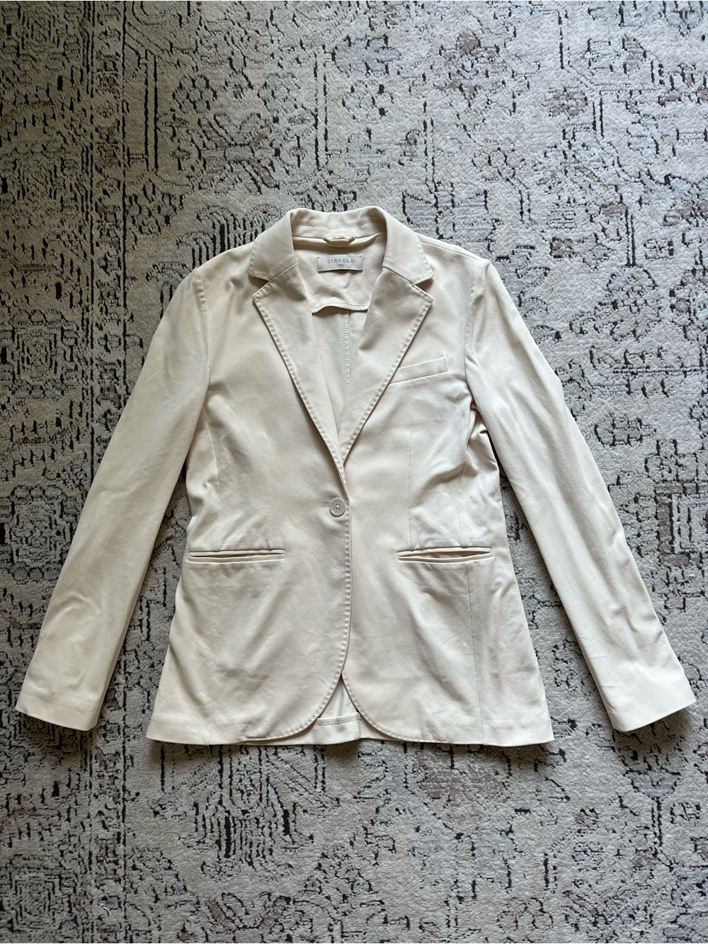 Circolo 1901 Single Breasted Slim Long Cut Blazer One Button Cotton Blend IT 42
